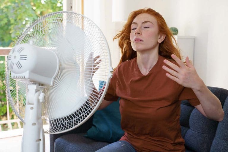 hilfe bei sommerhitze frau mit ventilator